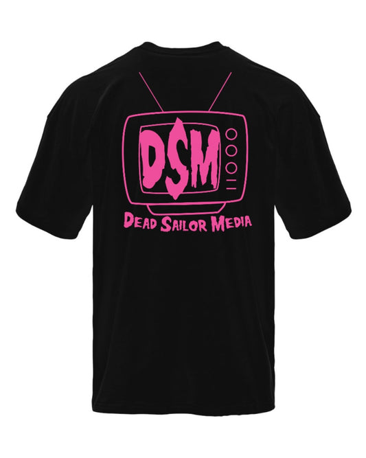 90s Fit DSM TV T-Shirt Black N Pink