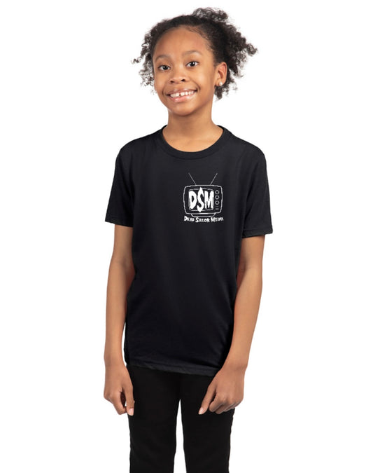 YOUTH DSM TV T-Shirt Black N White
