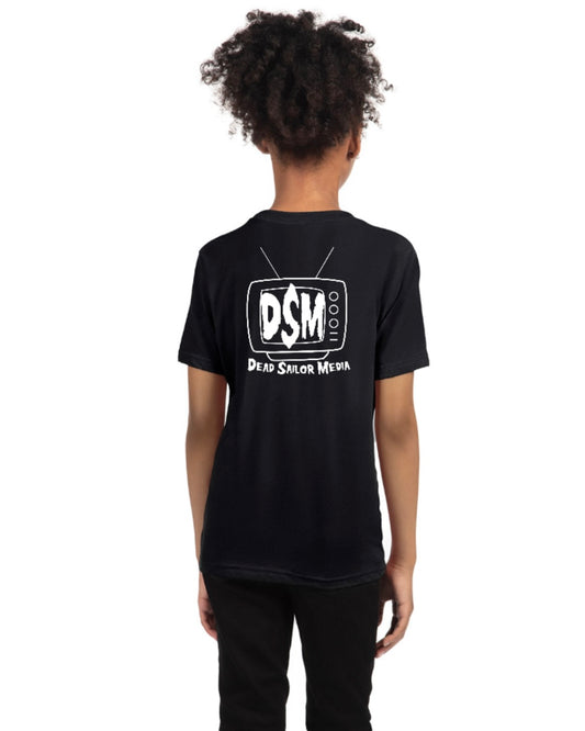 YOUTH DSM TV T-Shirt Black N White